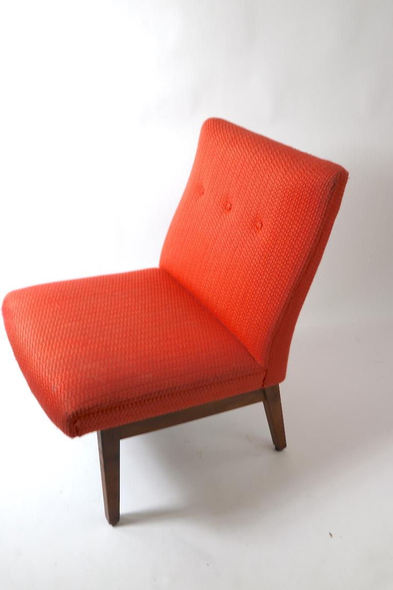 mid century modern armless chair