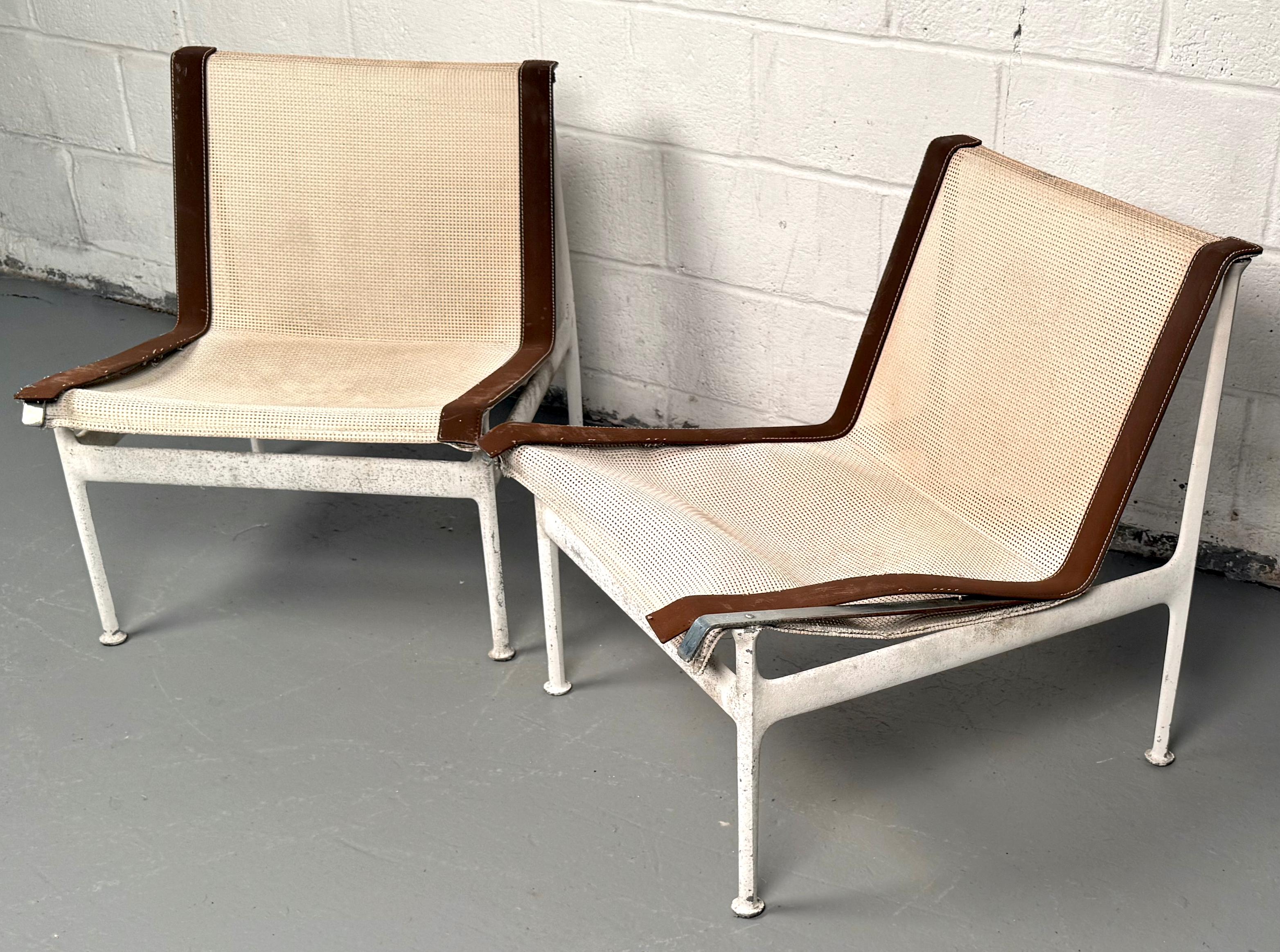 Sedie da patio moderne senza braccioli di metà secolo di Richard Schultz per Knoll In condizioni buone in vendita a Brooklyn, NY