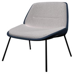 Sillón sin brazos Munch de tela y boucle hecho a mano por Murmurio