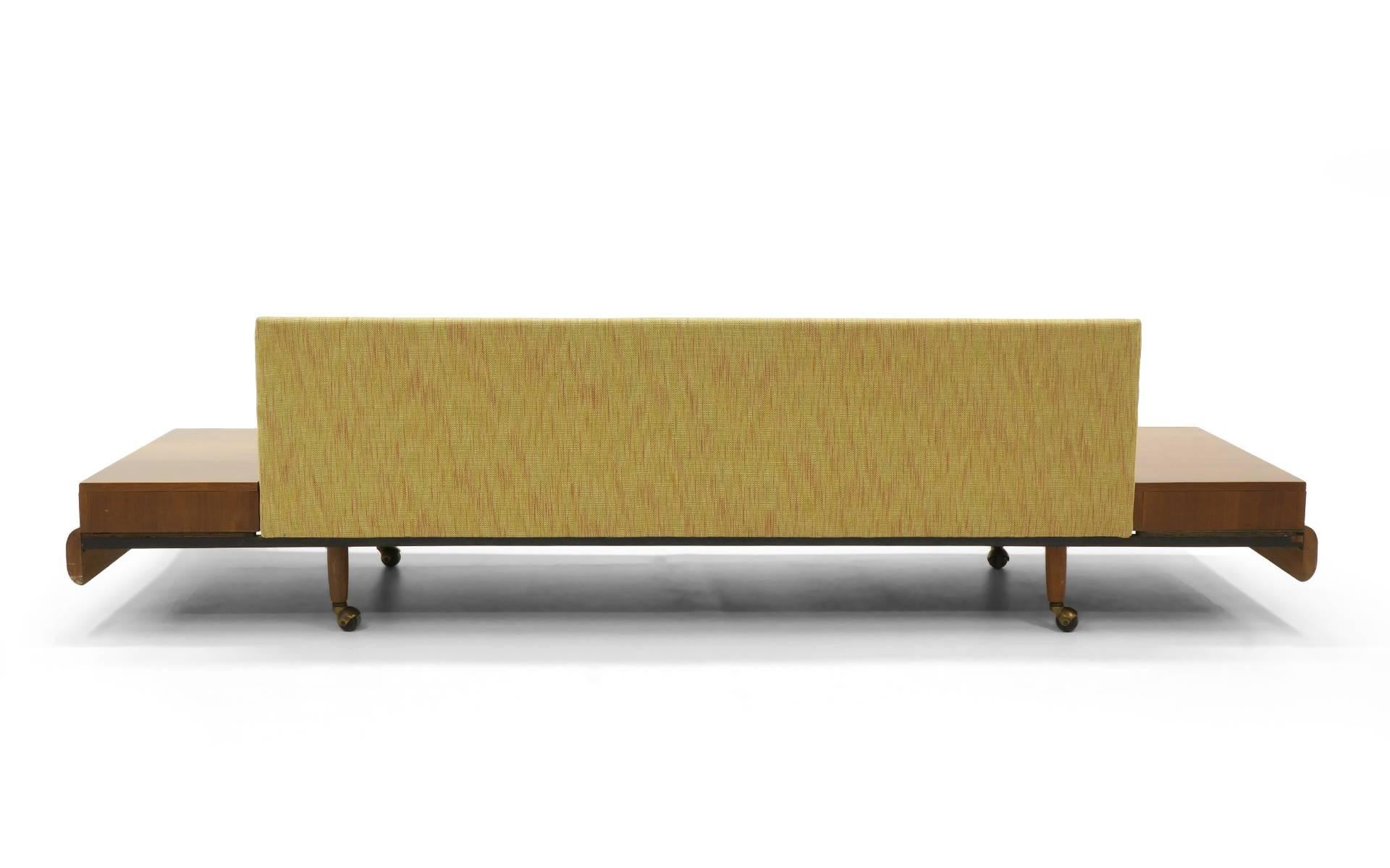 sofa with table attached