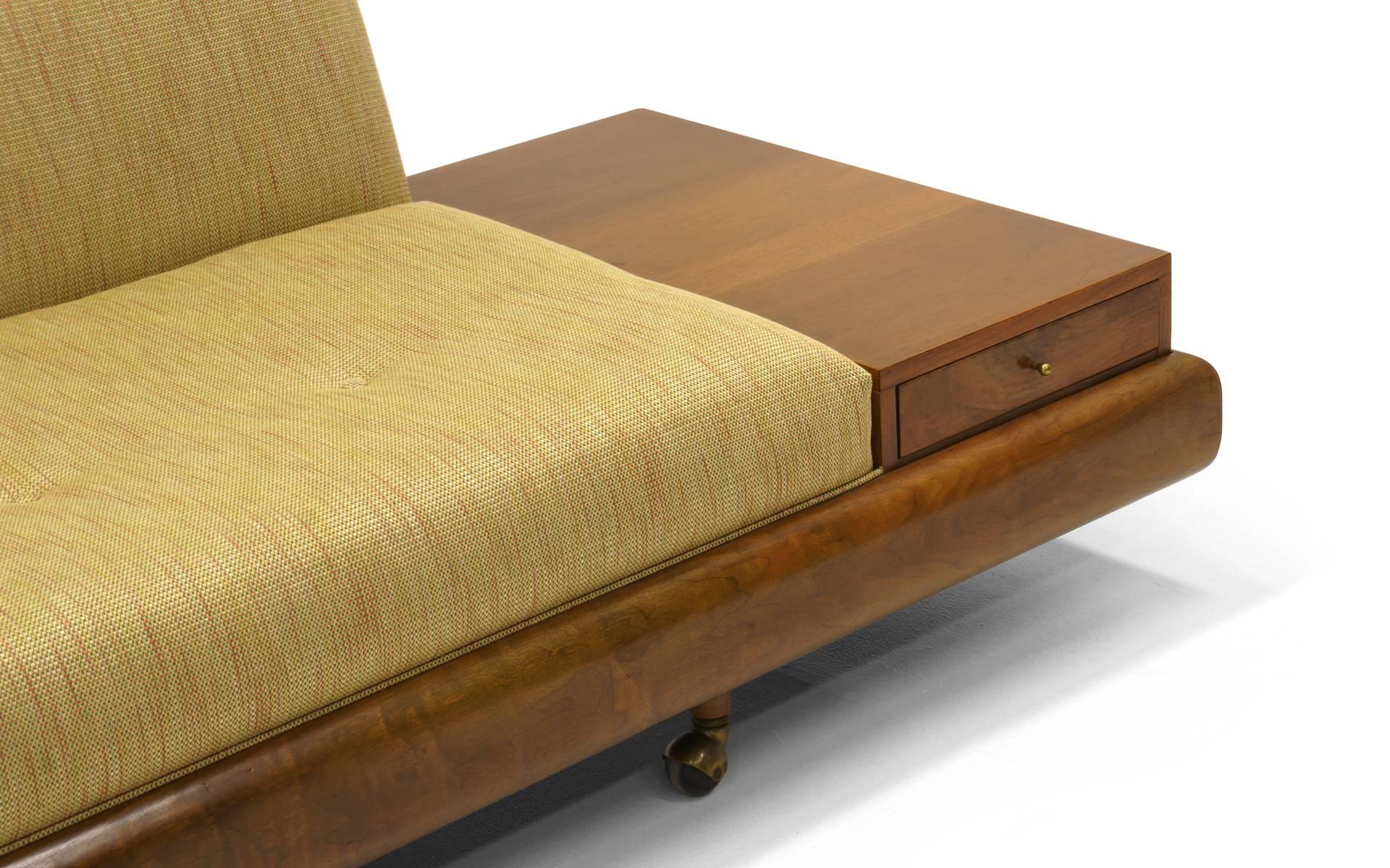 table attached to sofa