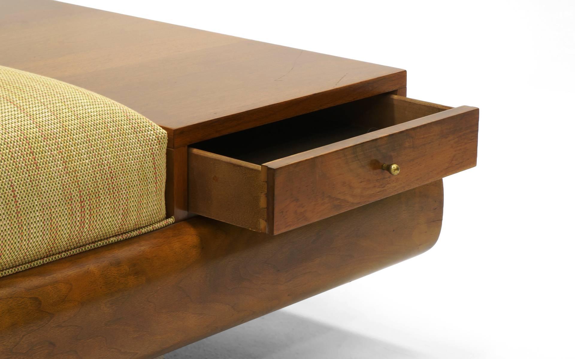 Mid-Century Modern Excellent Armless Sofa with Attached Tables by Adrian Pearsall
