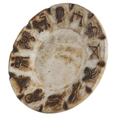 Piatto in studio Pottery 'Zodiac' belga di Armogrès, anni '60