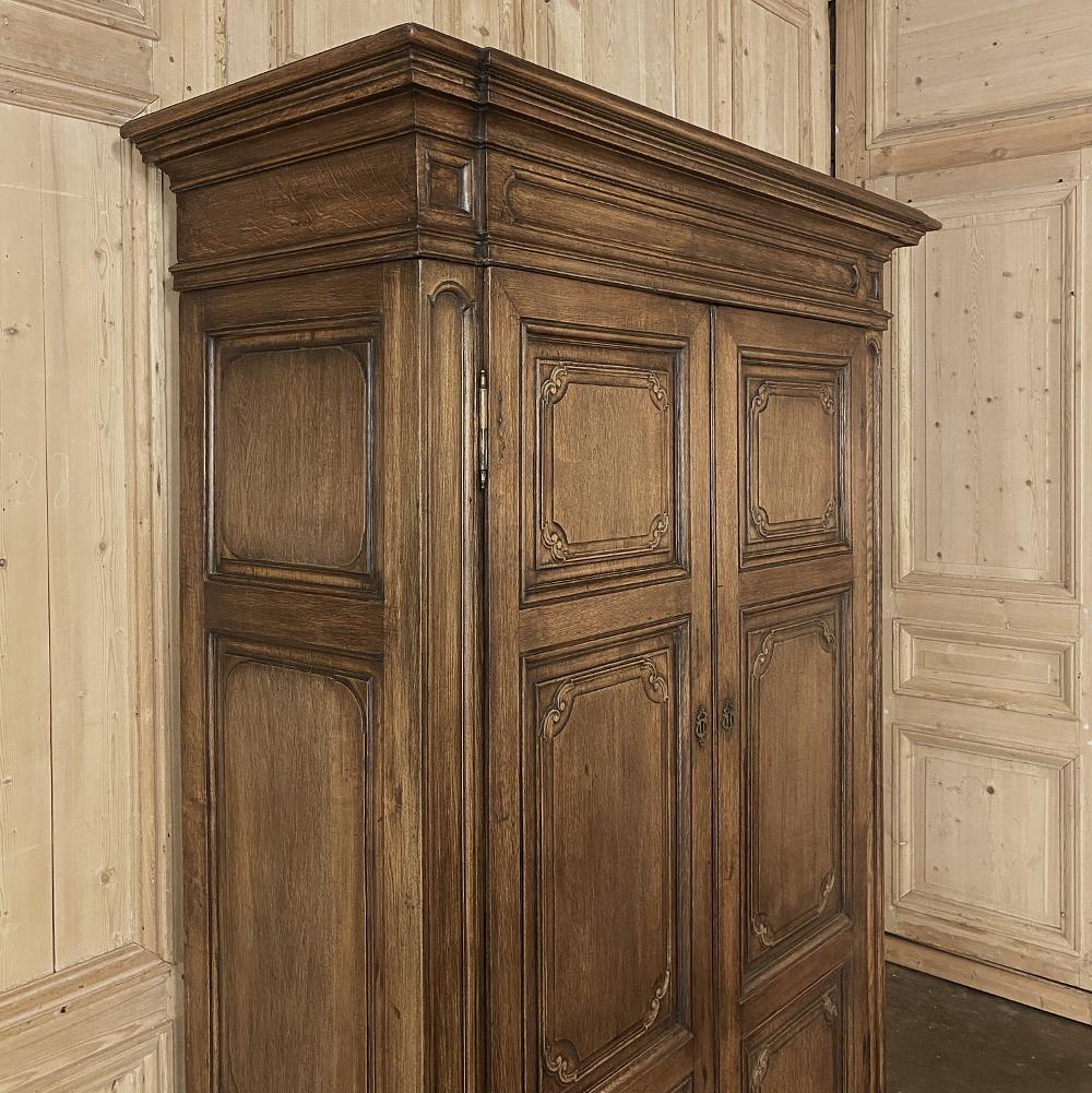 Oak Armoire, 19th Century Country French Louis XIV Style