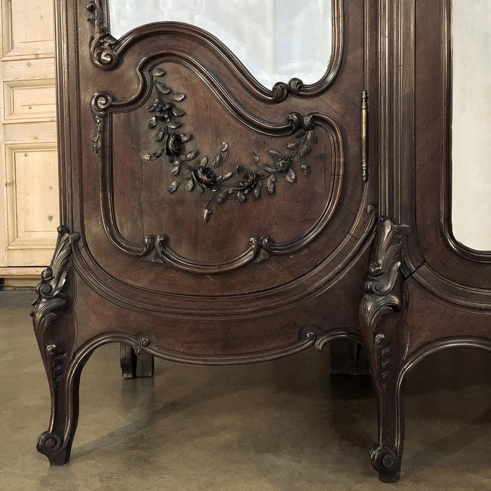 Armoire, 19th Century French Louis XV in Walnut, by Mercier 2