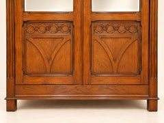 Armoire à glace deux portes – Art Nouveau – Chêne massif – Miroirs biseautés