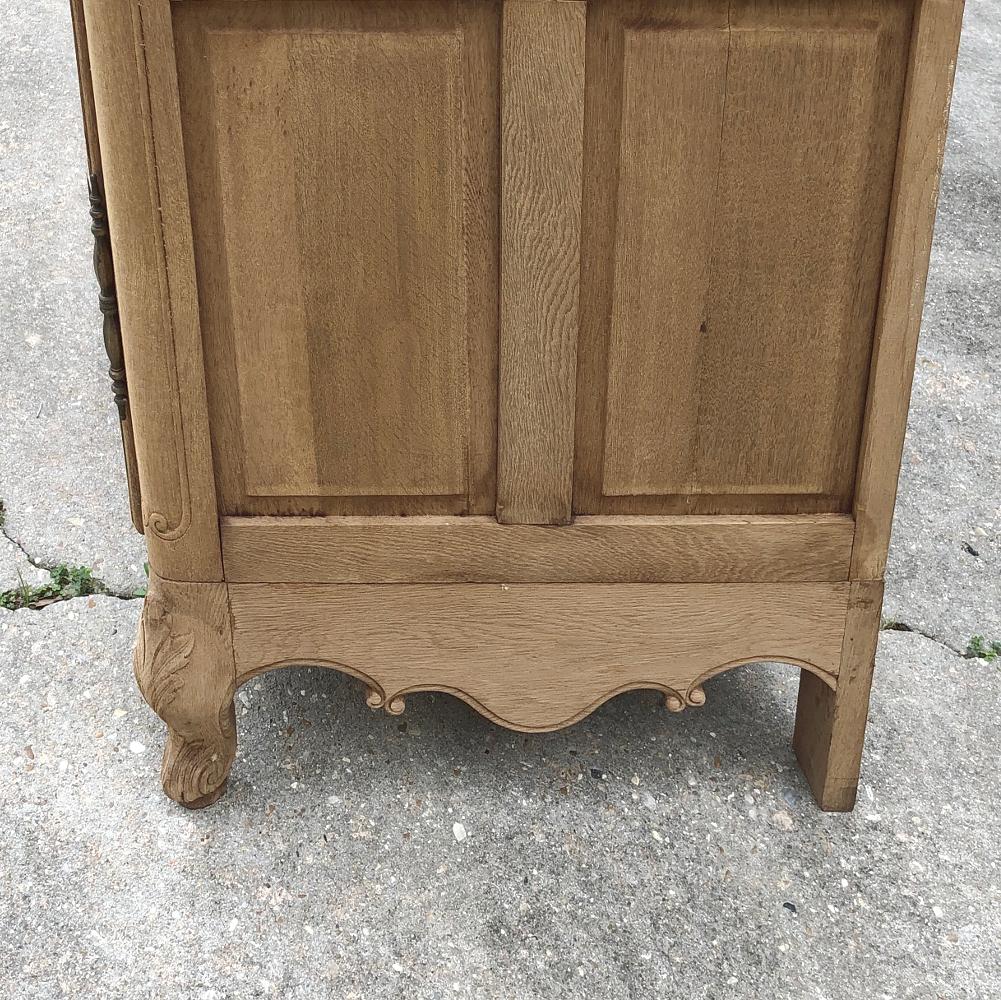 Armoire, Antique Country French with 4 Doors in Stripped Oak 5