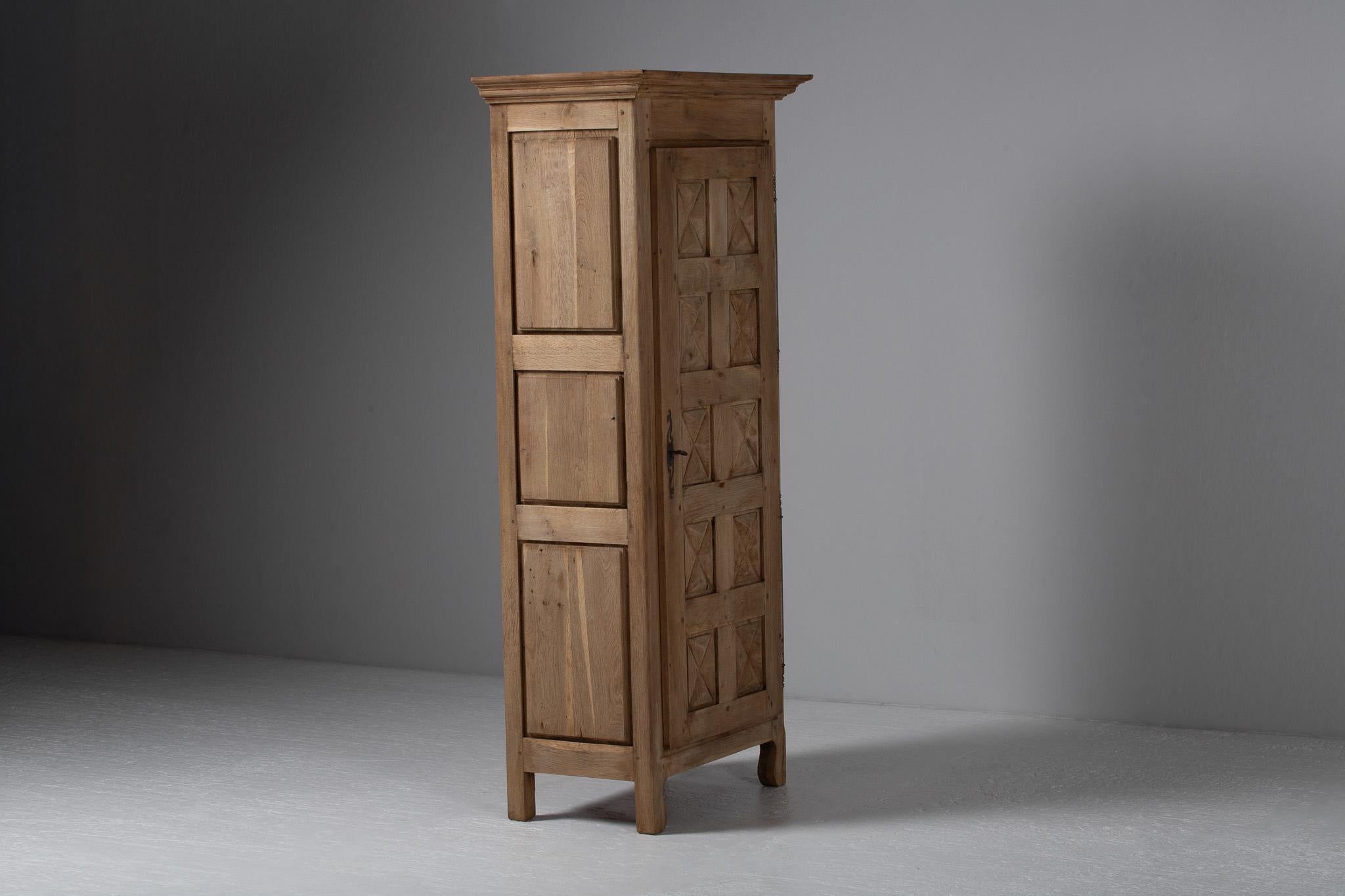 Armoire, Bleached Oak, France, circa 1940 For Sale 1