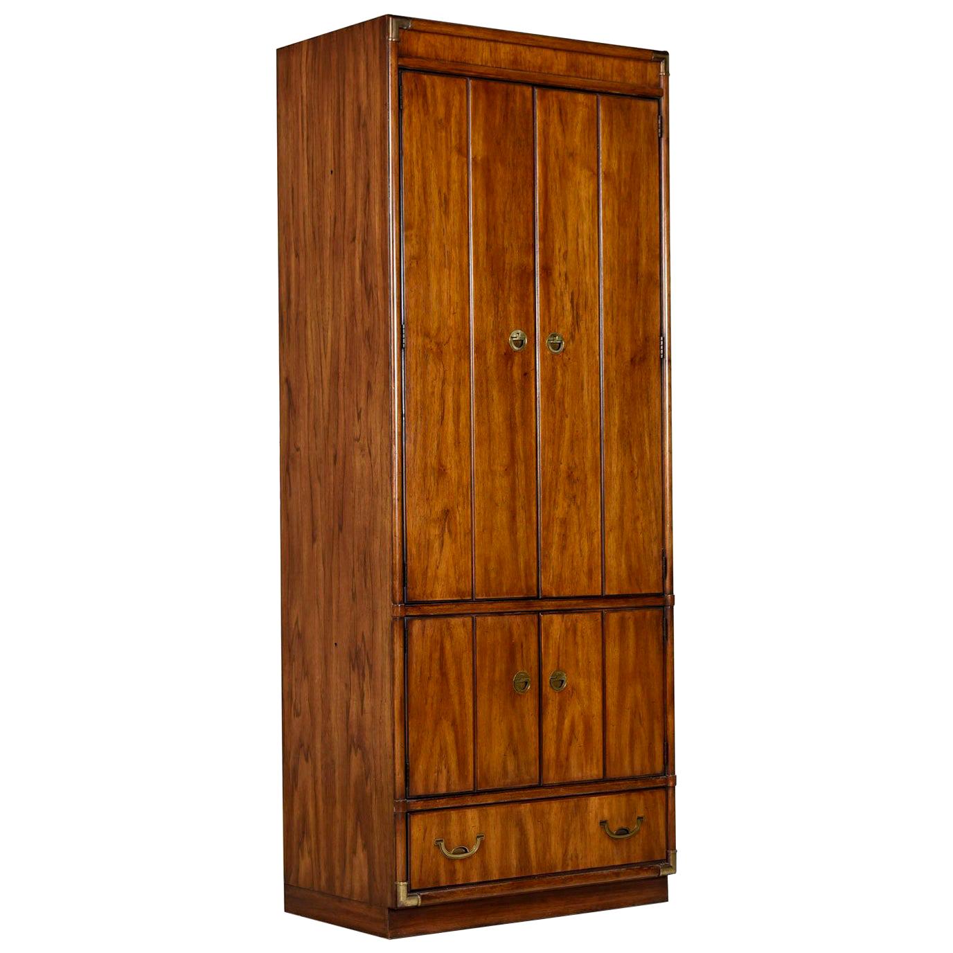 Armoire Bookcase Cabinet by Drexel Heritage Accolade Collection, Campaign Style