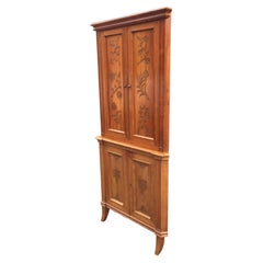 Armoire d'angle Art Déco en merisier, vers 1940