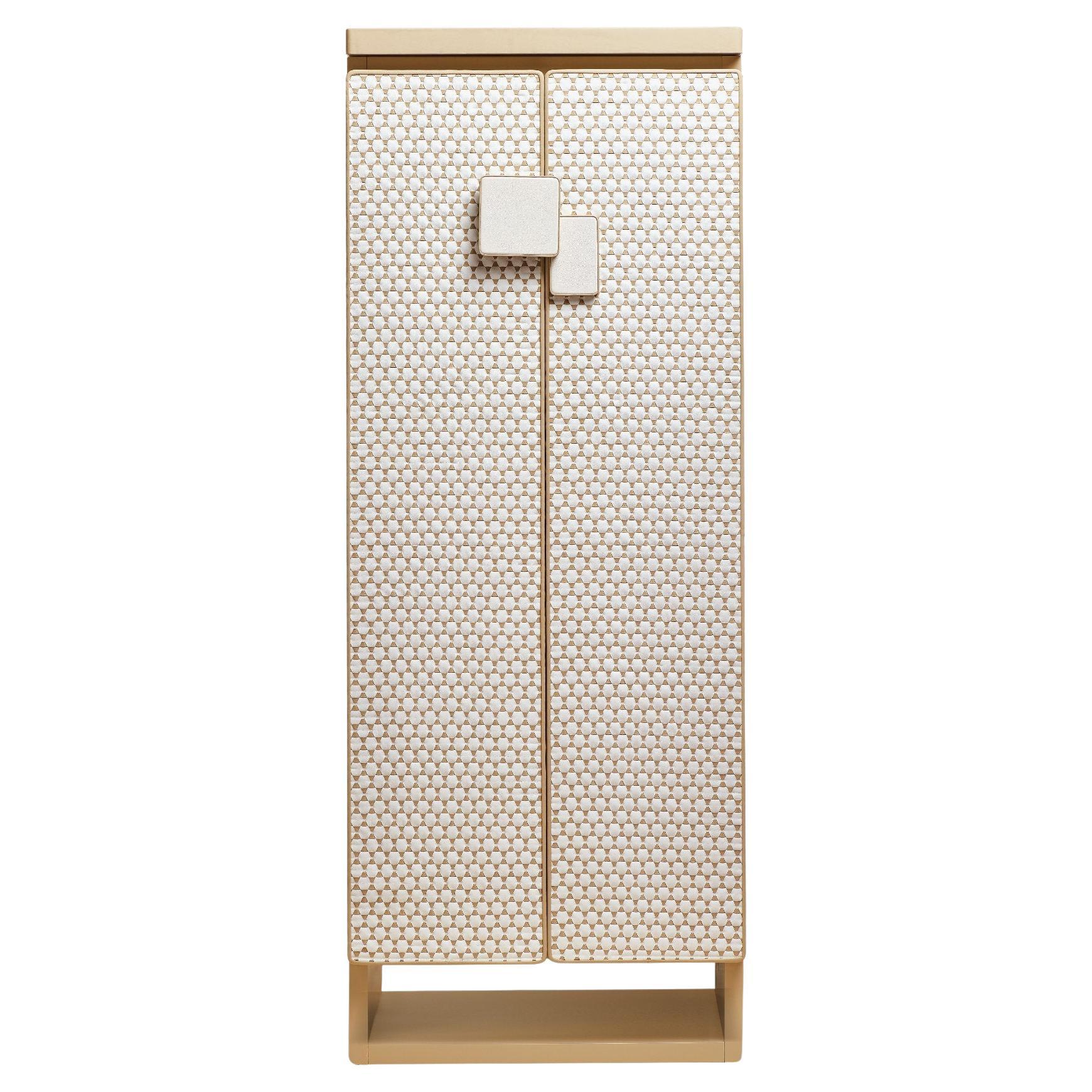 Armoire Gold Threaded Leather