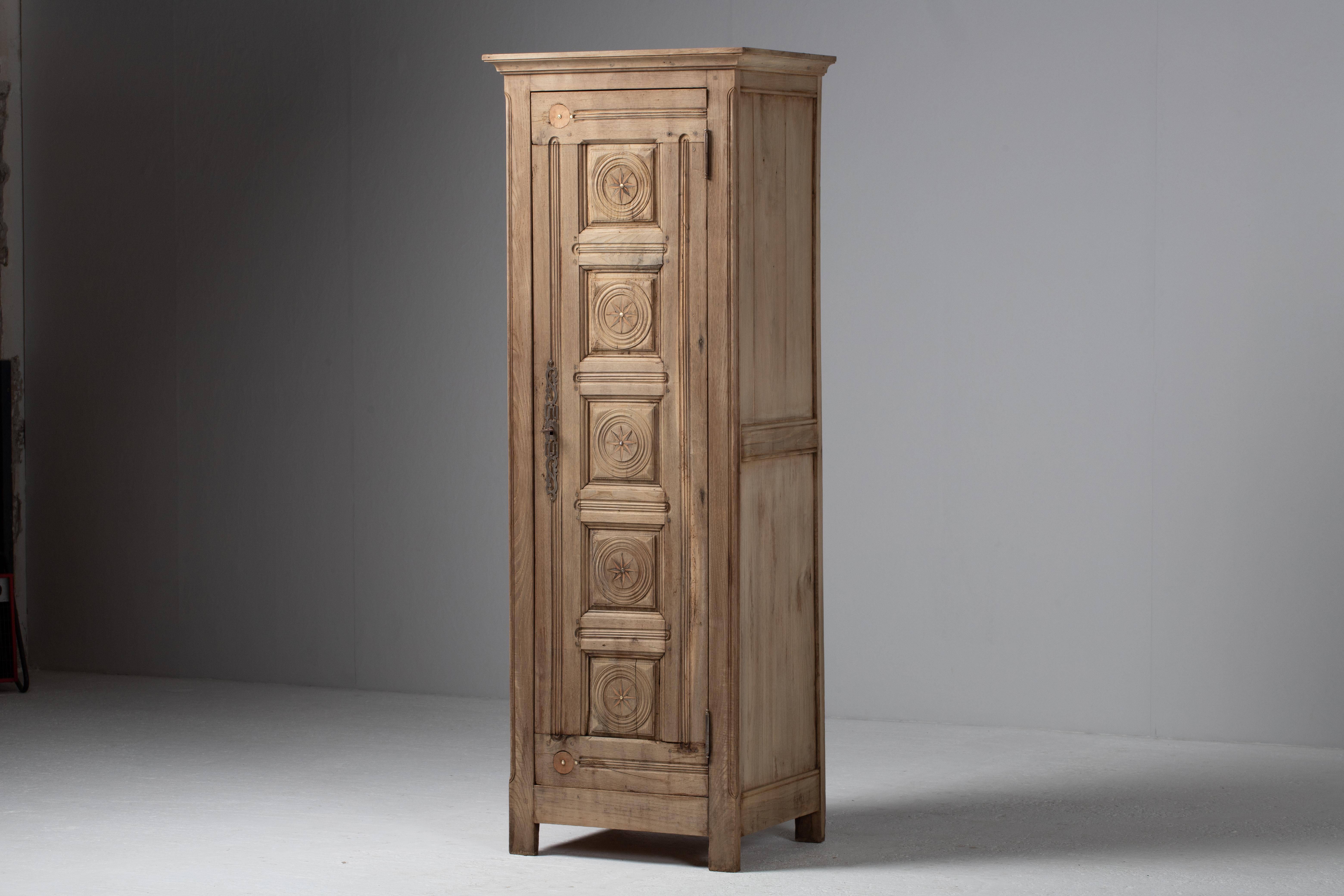 French Provincial Armoire in Aged Oak, France, 1940s For Sale