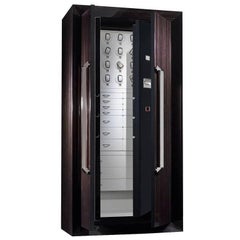 Armoire "Assoluto Ebano" di Agresti in Wood lucido con cassaforte e avvolgitore per orologi