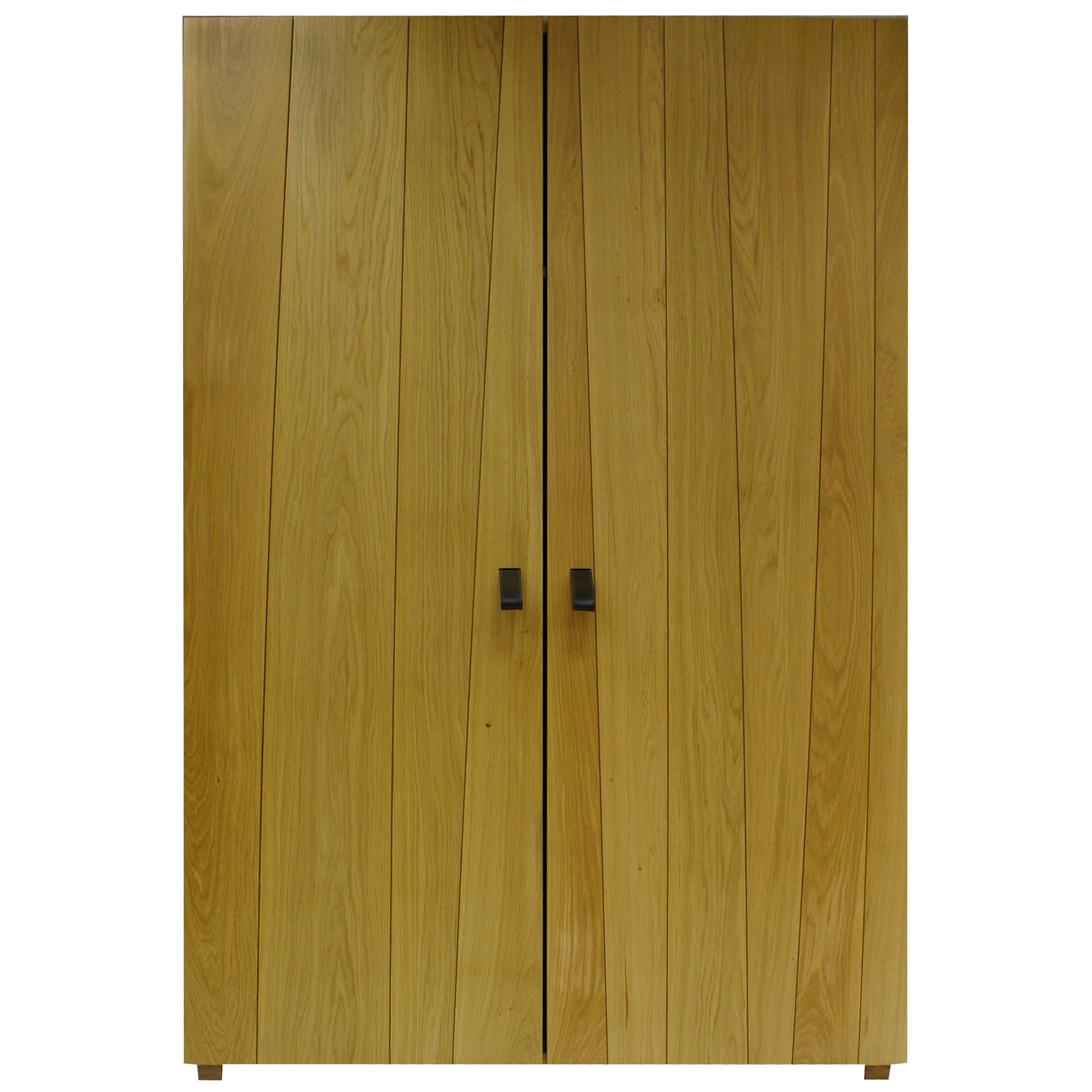 Armoire in Solid Natural Oak by Eric Jourdan For Sale