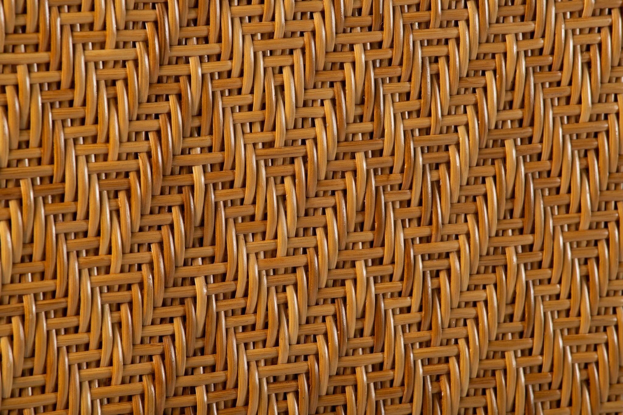 20th Century Armoire in Teak and Woven Rattan, France, 1960 For Sale