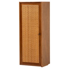 Armoire in Teak and Woven Rattan, France, 1960