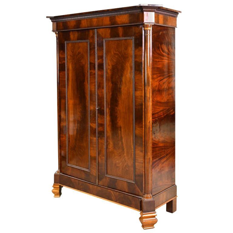 French Armoire in West Indies Mahogany, Northern Europe, circa 1825