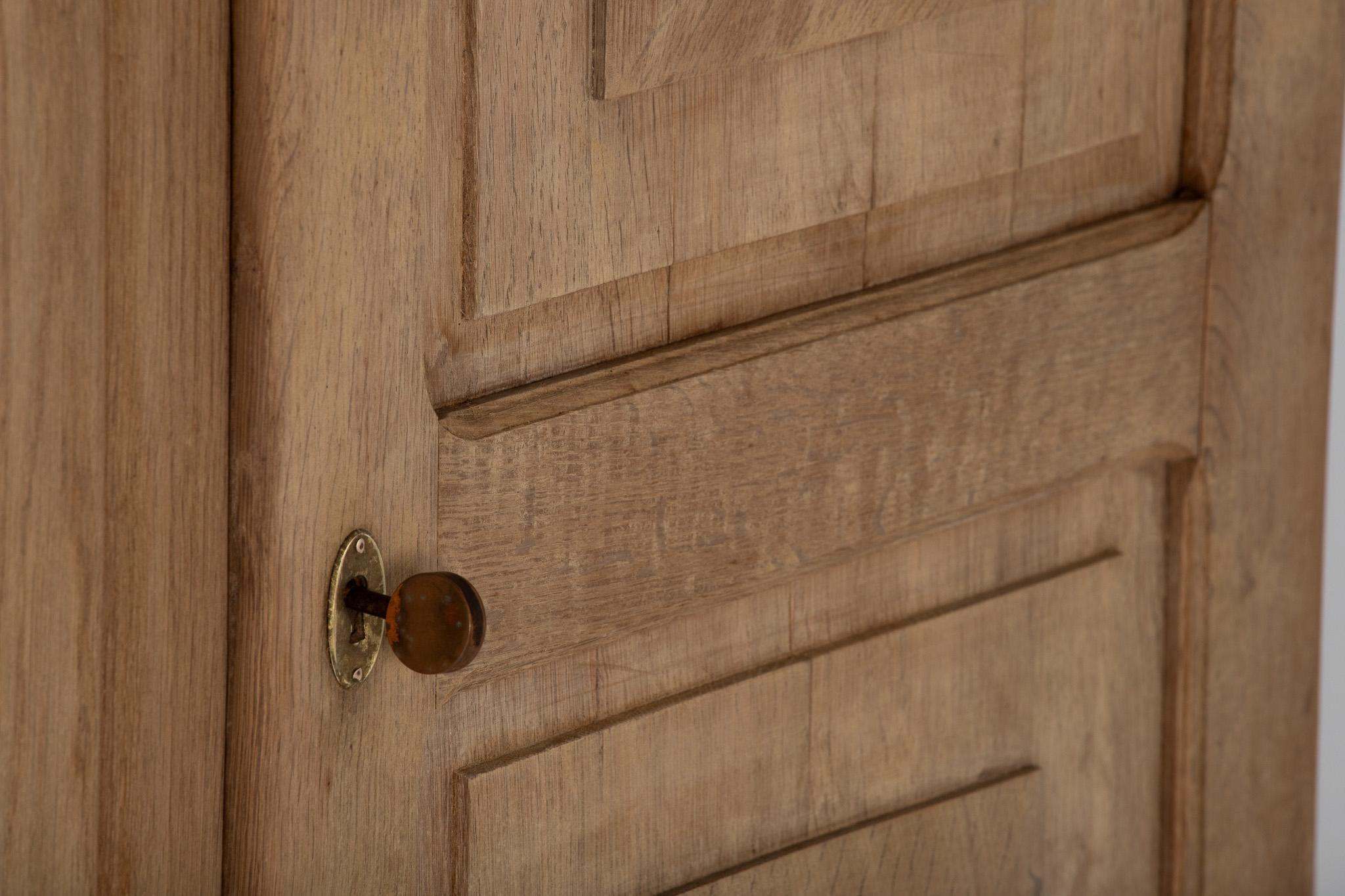20th Century Armoire Solid Natural Oak, France, 1940s For Sale