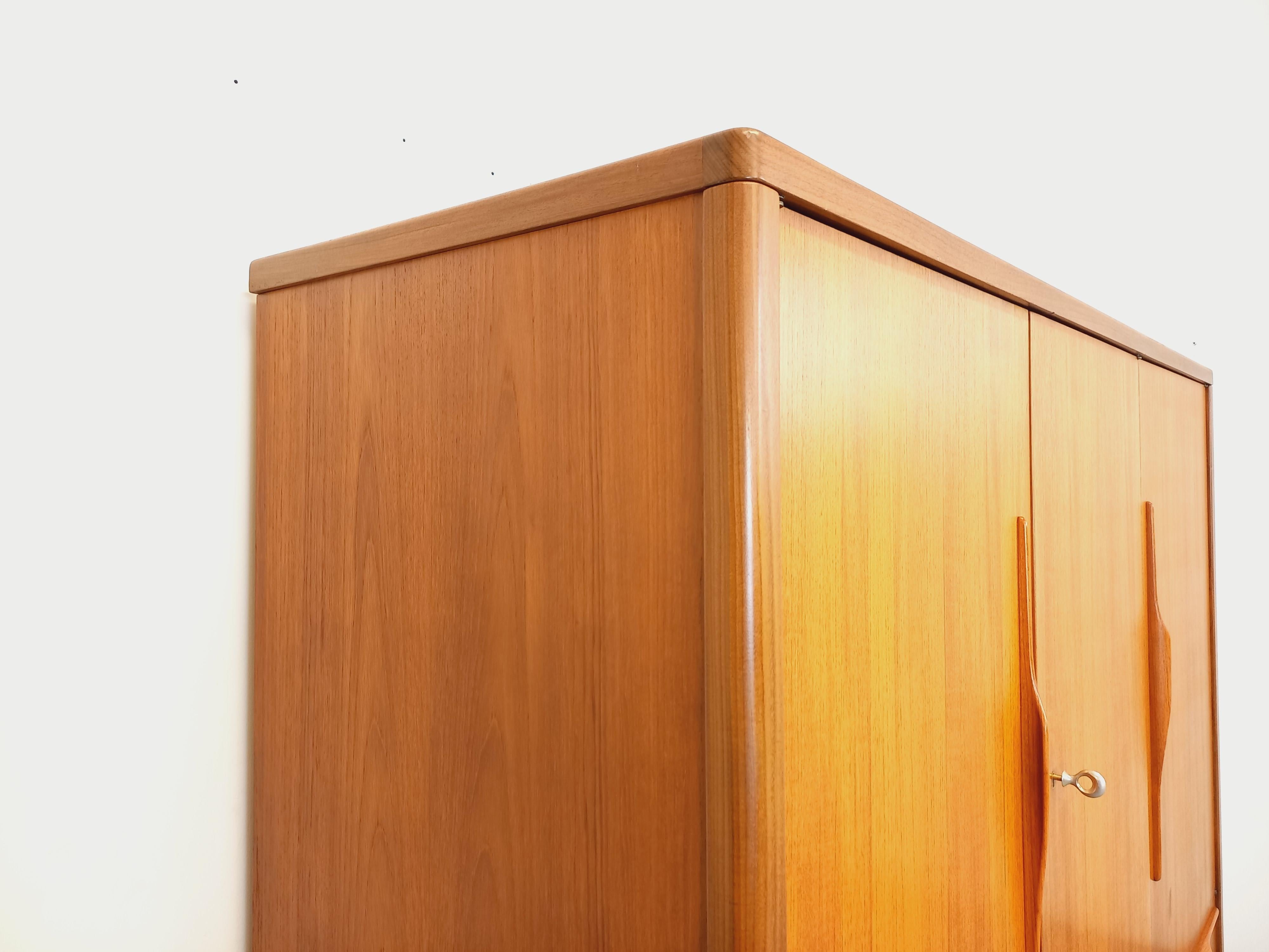 Armoire vintage scandinave en teck des années 60 en venta 2