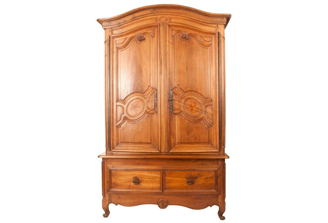 19th Century Armoire with Star Detail For Sale