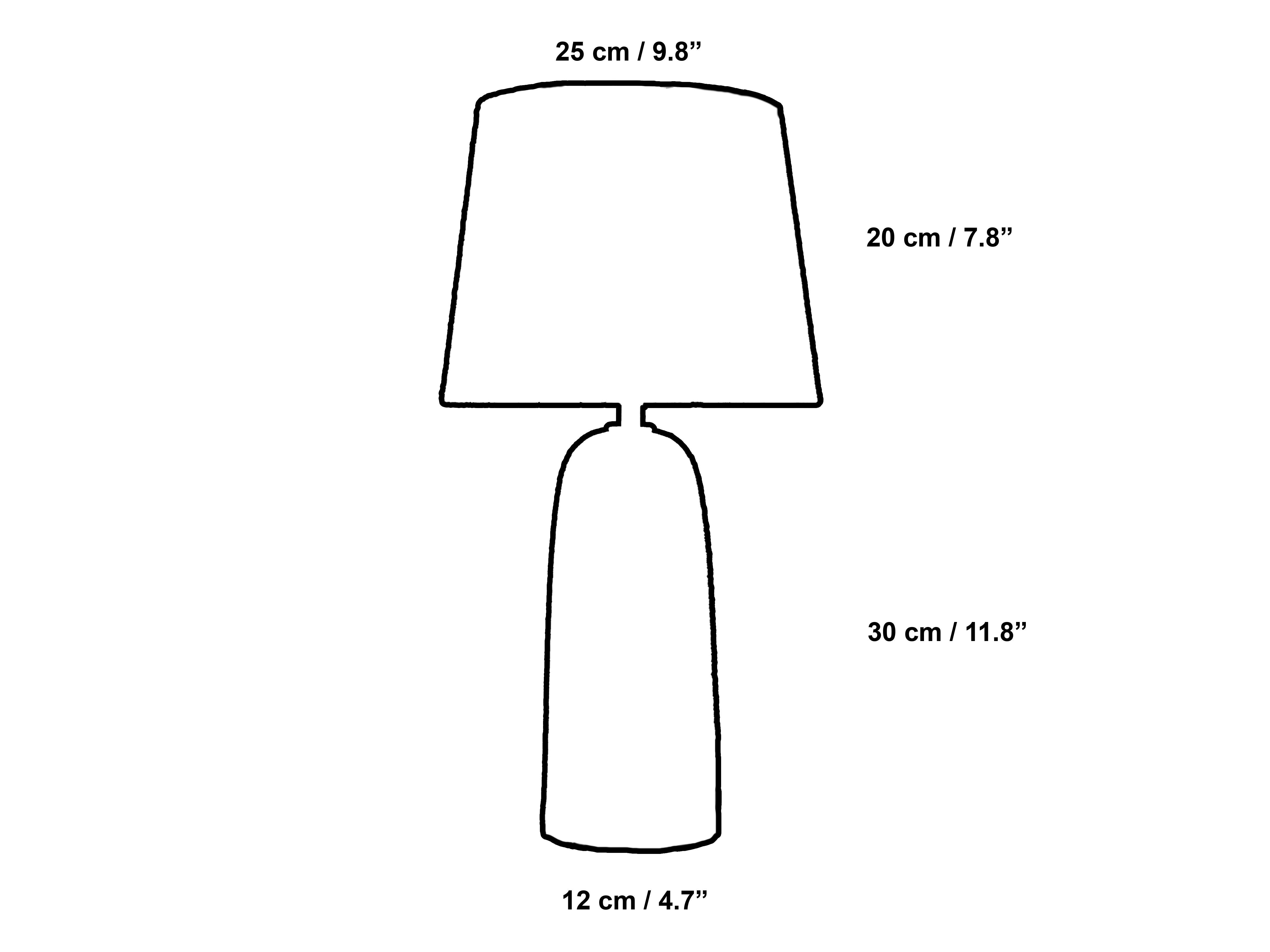 Brass Armona - Handmade Ceramic Table Lamp Exotic Lime With Tapered Lampshade For Sale