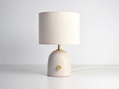 Armona Mini Dimmable - Handmade Ceramic Table Lamp Off White With Drum Lampshade