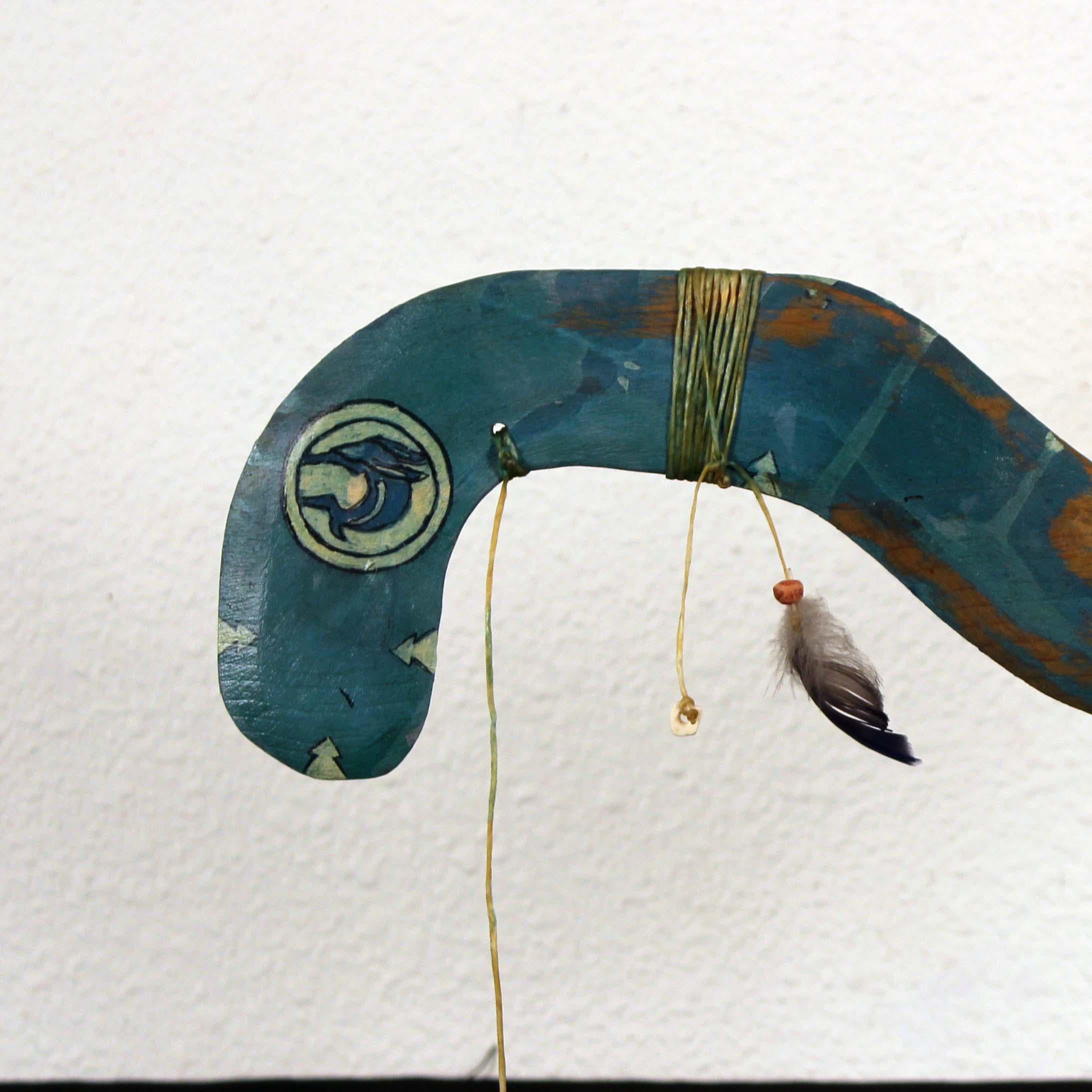 Hopi Rabbit Stick VII - Sculpture by Armond Lara