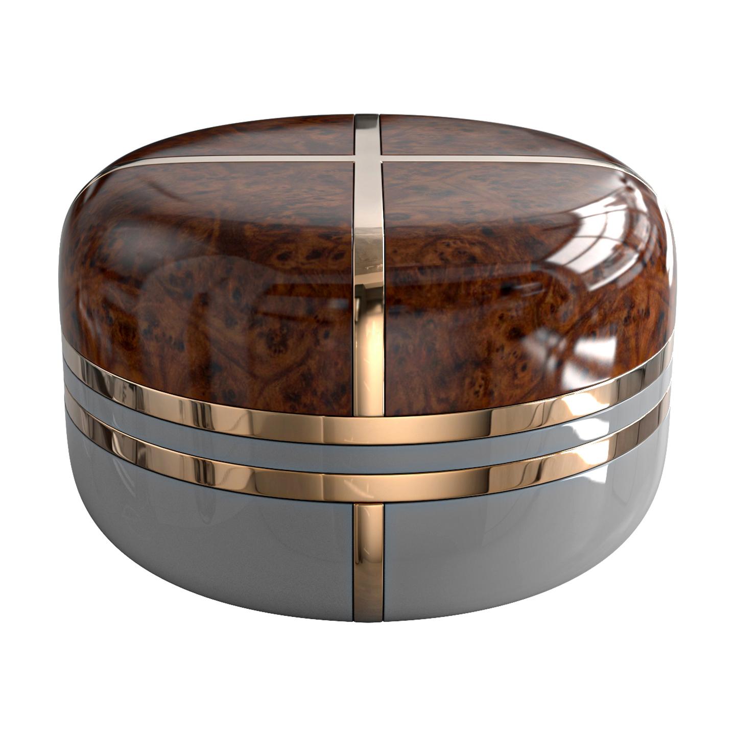 Couchtisch „Armonia“ aus Bronze, Edelstahl, fein gearbeitetes Holz, Istanbul (21. Jahrhundert und zeitgenössisch) im Angebot