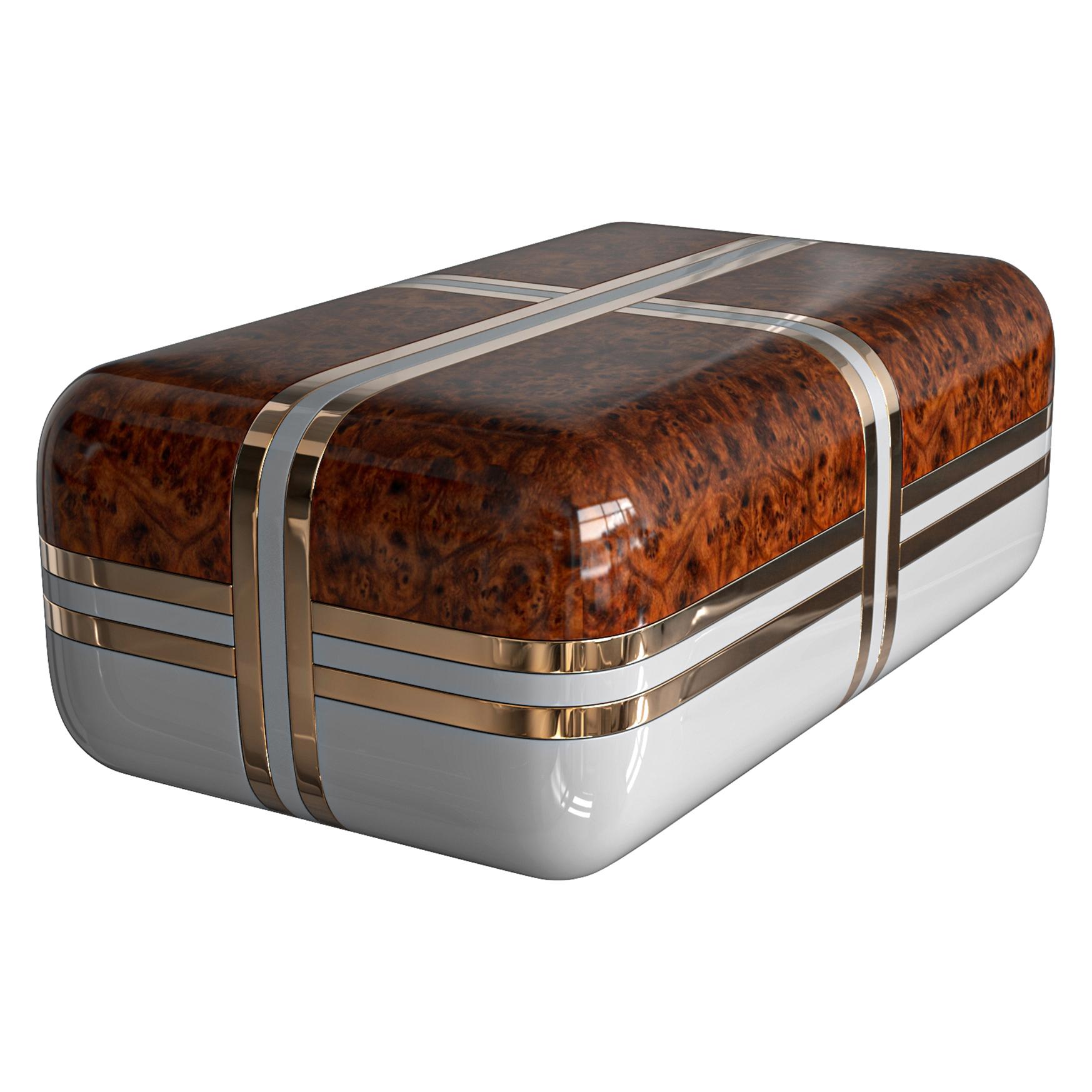 Couchtisch „Armonia“ aus Bronze, Edelstahl, fein gearbeitetes Holz, Istanbul im Angebot 2