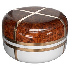 Couchtisch „Armonia“ aus Bronze, Edelstahl, fein gearbeitetes Holz, Istanbul