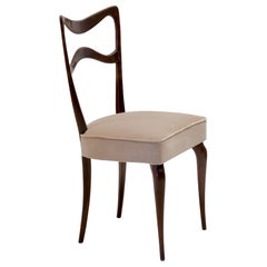 Silla de Comedor Armonia Nogal, acabado Café Oscuro, diseño Silvio Piattelli