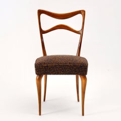 Silla de Comedor Armonia Nogal, Acabado castaño claro, diseño Silvio Piattelli