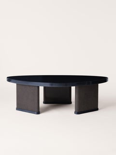 Konekt Armor Coffee Table - Black Lacquer and Chainmail