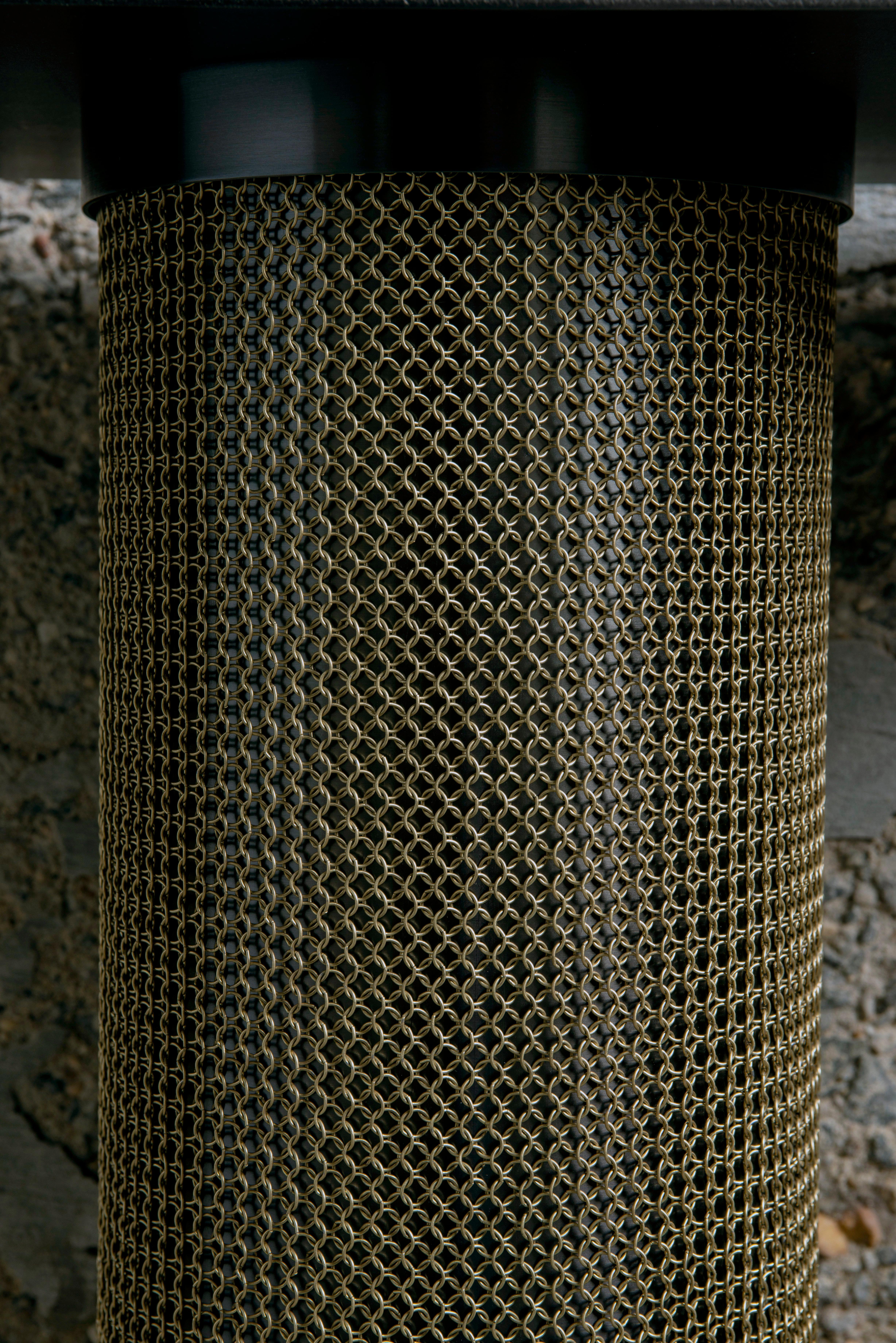 Konekt Armor Console Table with Chainmail In New Condition For Sale In New York, NY