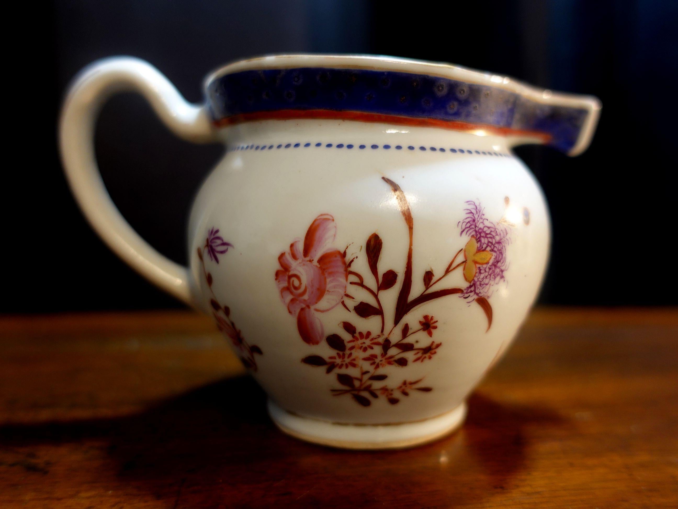 Armorial Chinese Export Porcelain Creamer 1750s For Sale 1