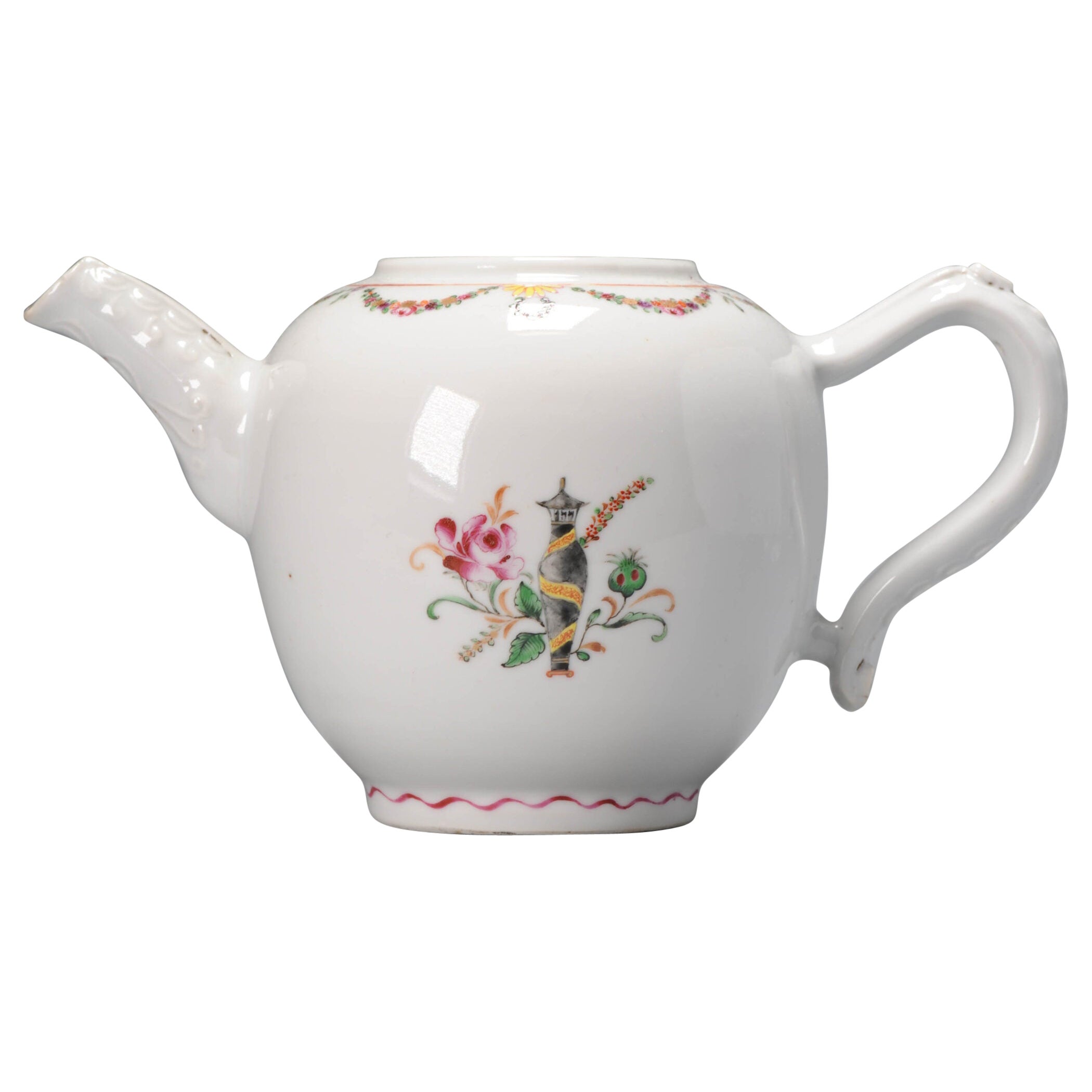 Grande théière armoriée Chine de Commande Qianlong, 18e siècle