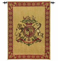 Armorial Coat of Arms Loom Woven Tapestry - 4'5" x 3'1"
