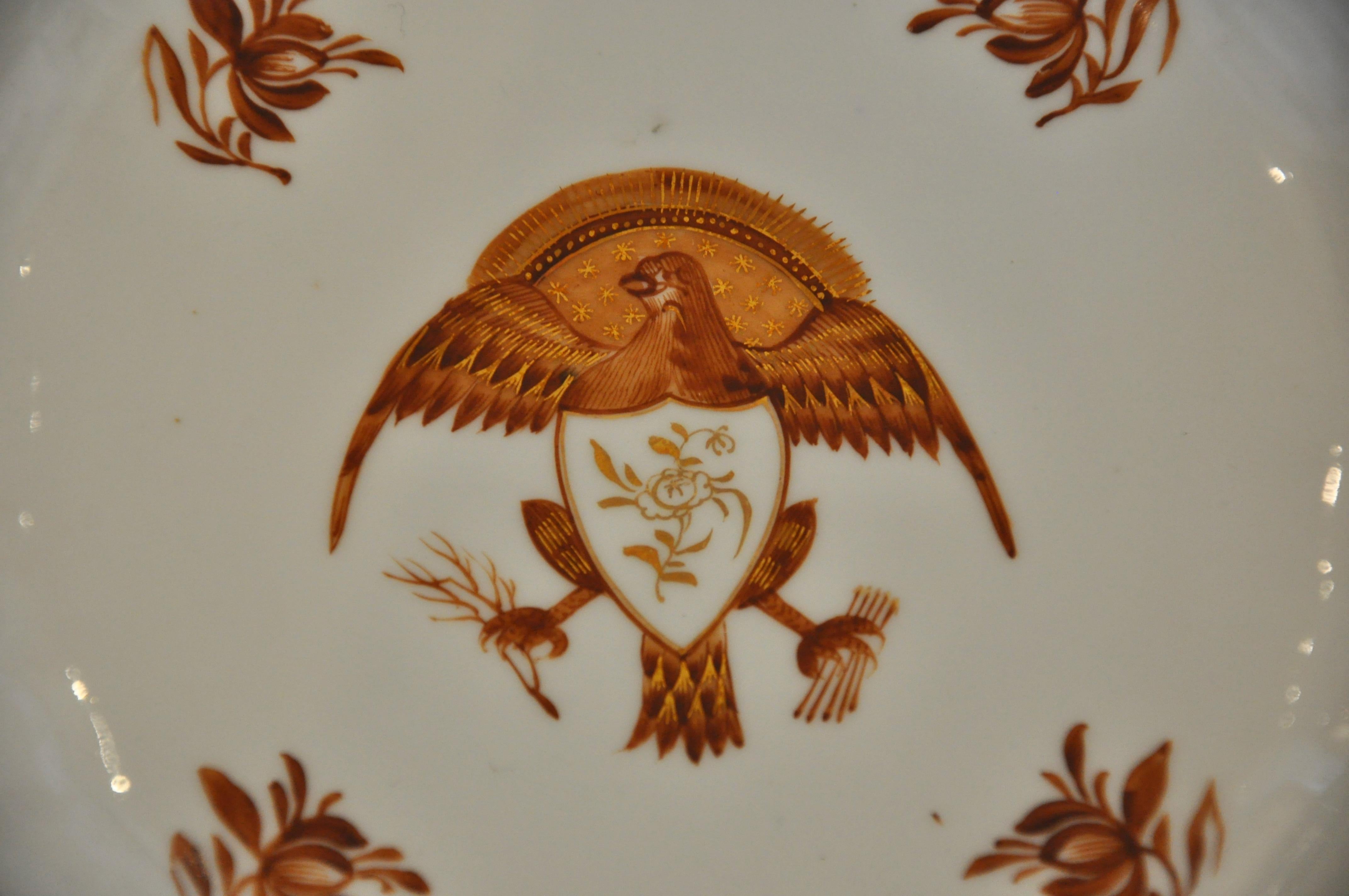 Hand-Painted Armorial Service of Samson Chinese Export Porcelain for the American Market For Sale