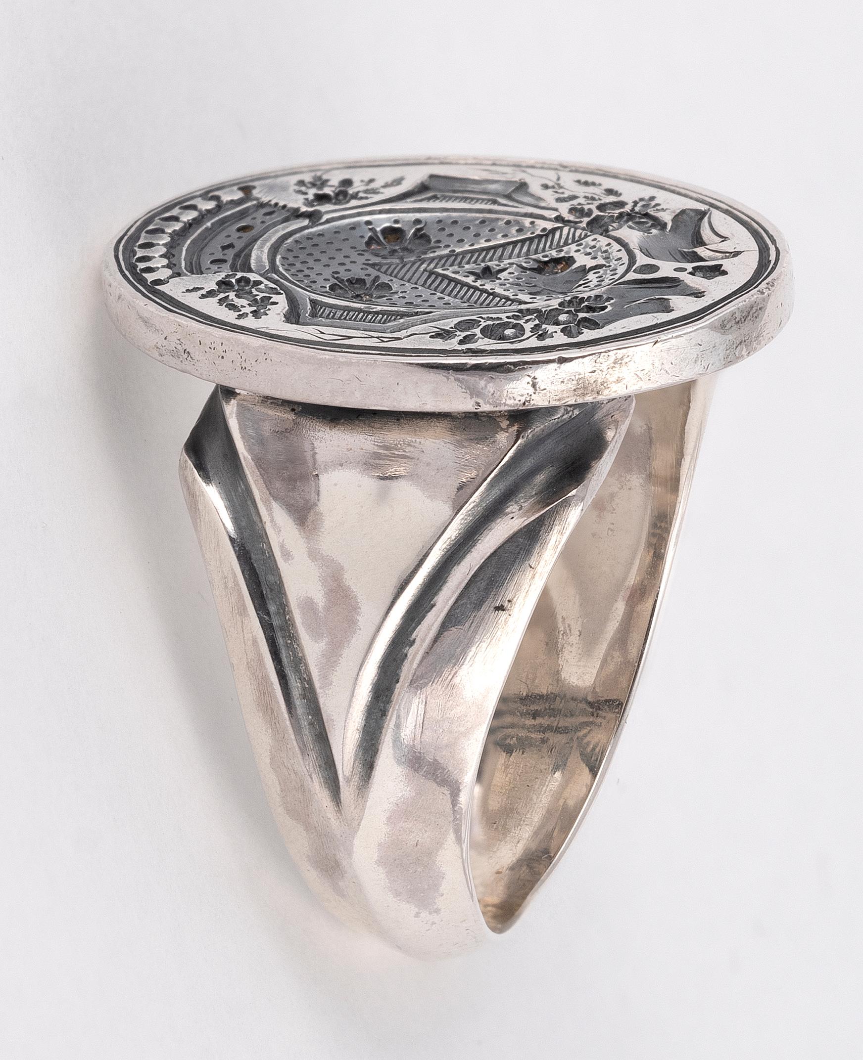 George II Armorial Signet Ring Second Quarter of the 18th Century