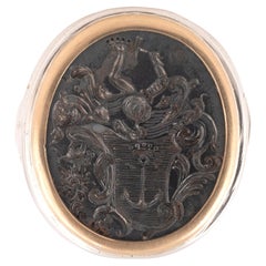 Antique Armorial Signet Second Quarter of the 18th Century Men's Ring