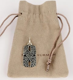 Armory Collection for Men Armory Tag Sterling Silver with Black Diamonds