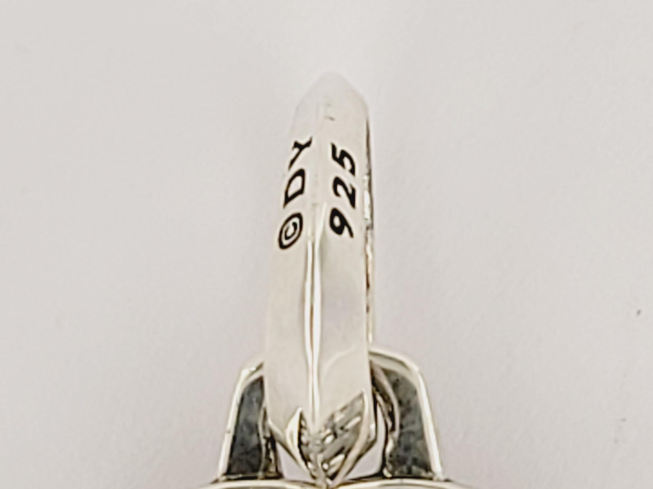 Armory Collection for Men Armory Tag Sterling Silver with Black Diamonds In New Condition For Sale In New York, NY