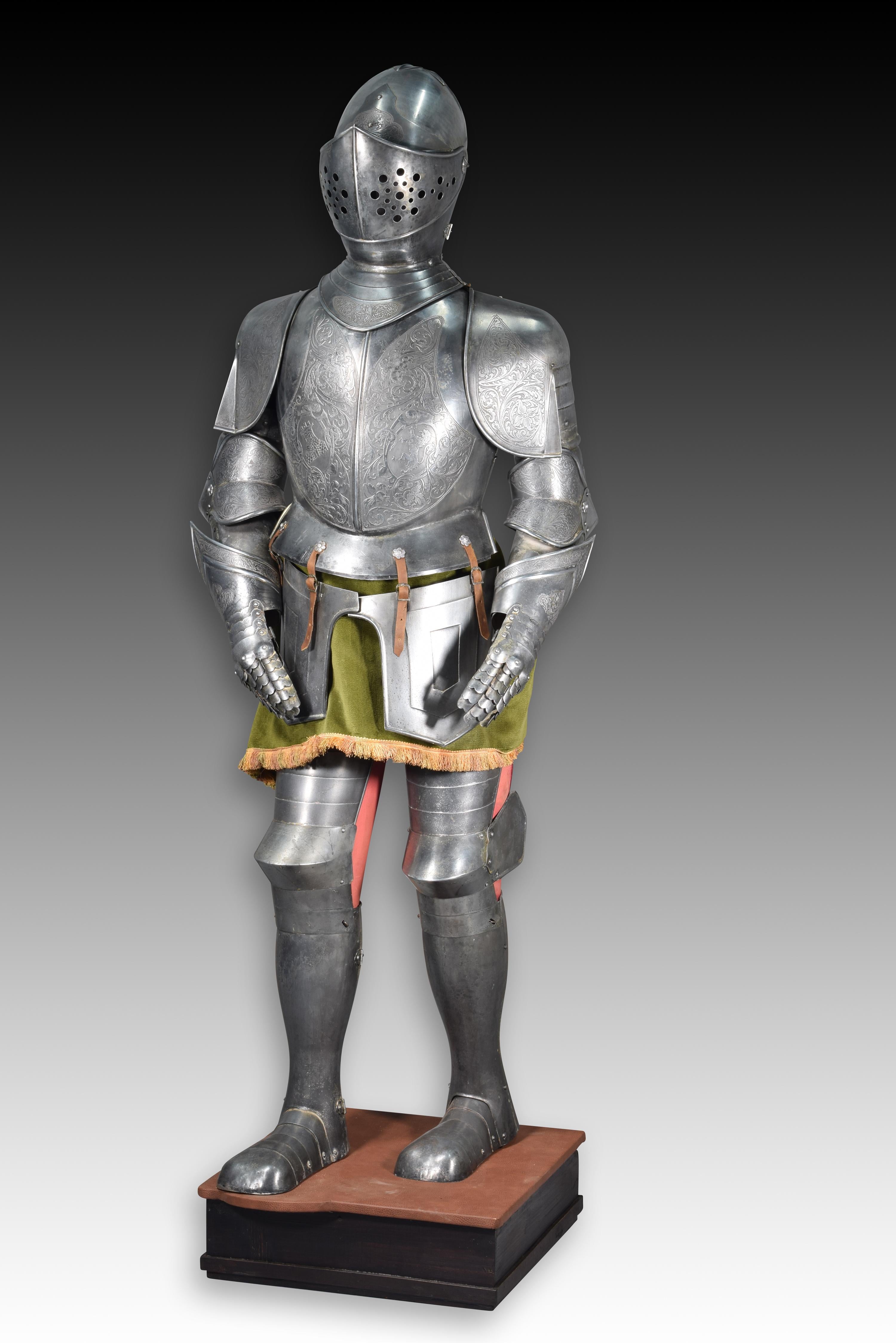 Armour or armor. Metal, leather, textile, etc. Spain, 20th century. For Sale 6