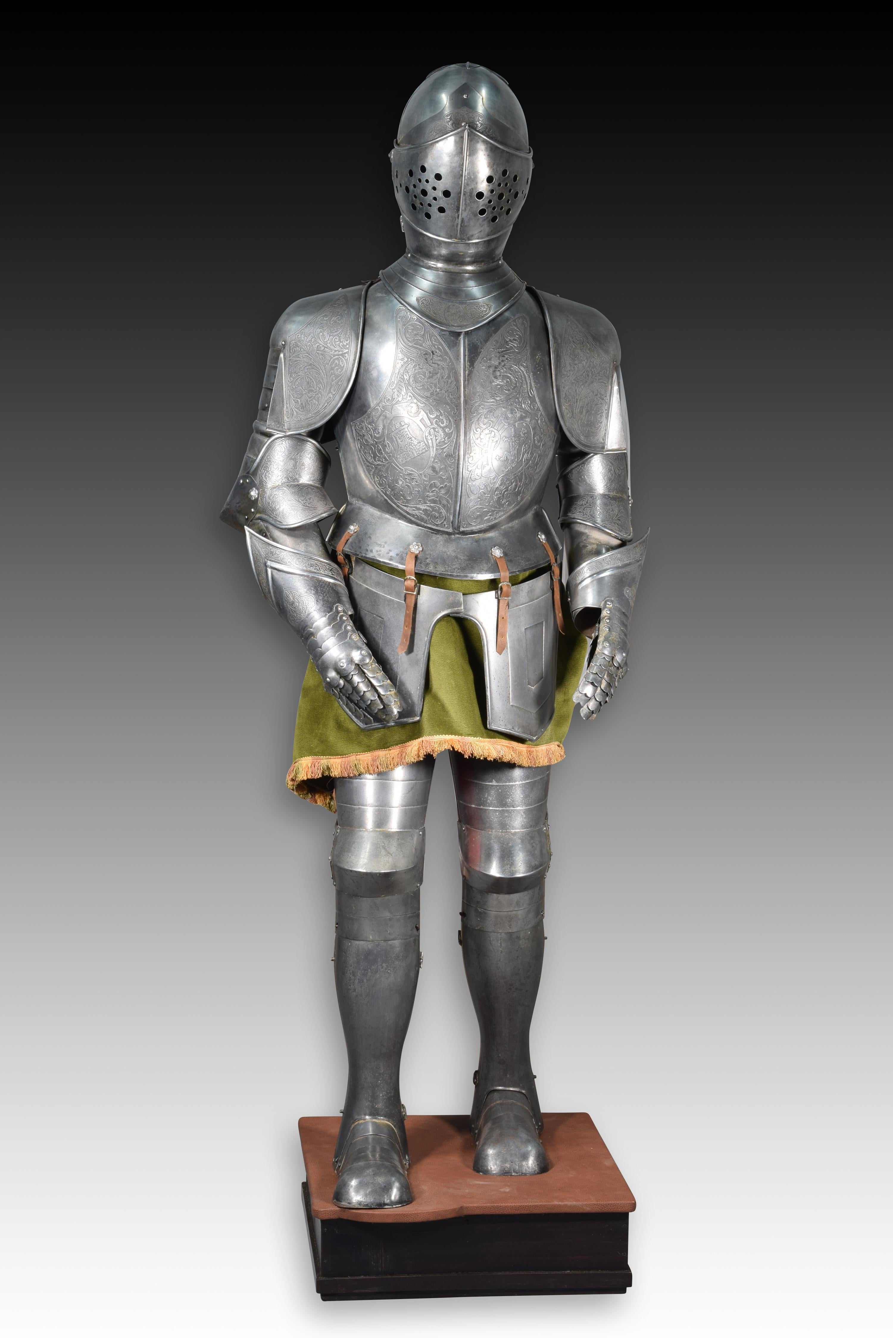 Armour or armor. Metal, leather, textile, etc. Spain, 20th century. For Sale 7