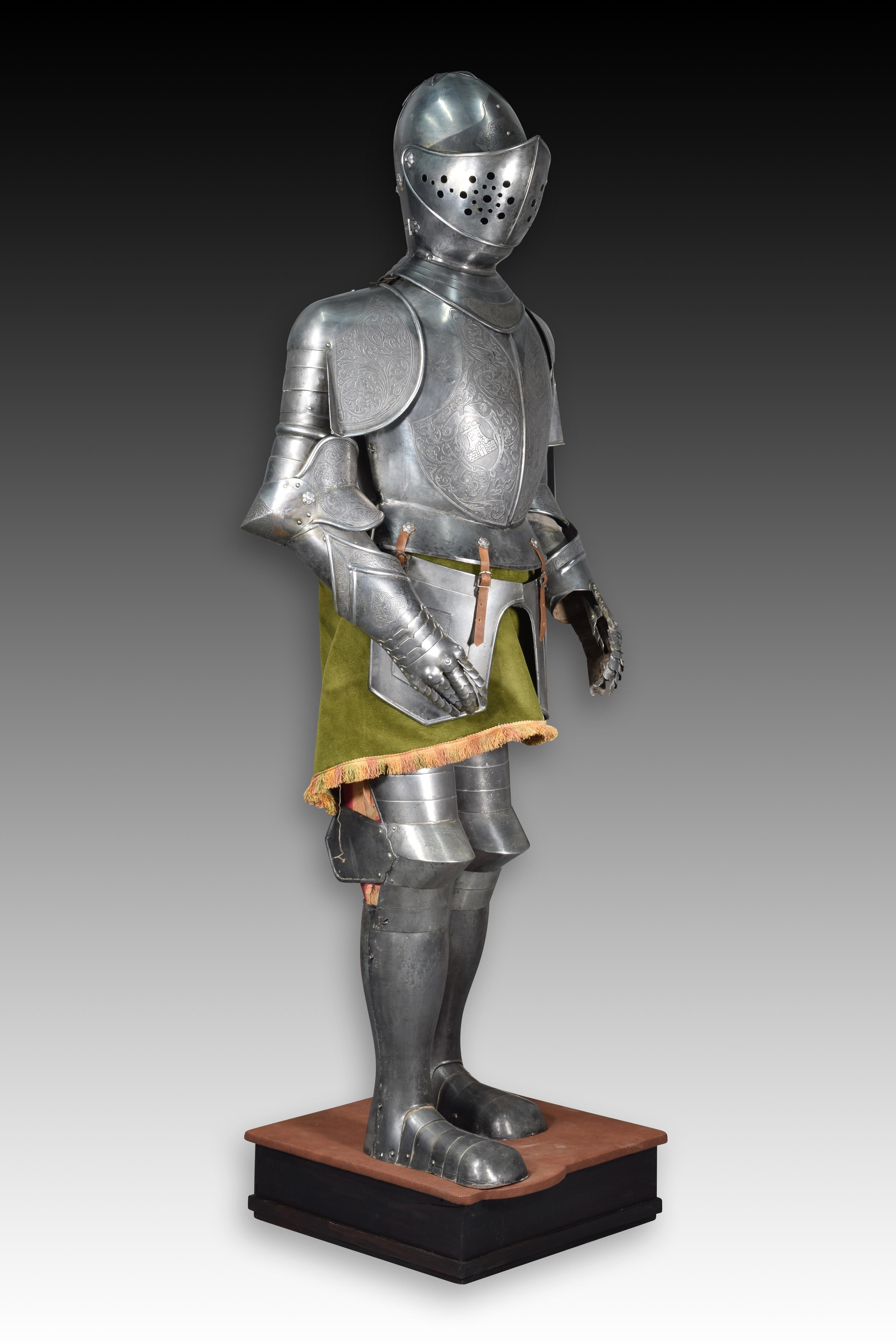 Armour or armor. Metal, leather, textile, etc. Spain, 20th century. For Sale 8
