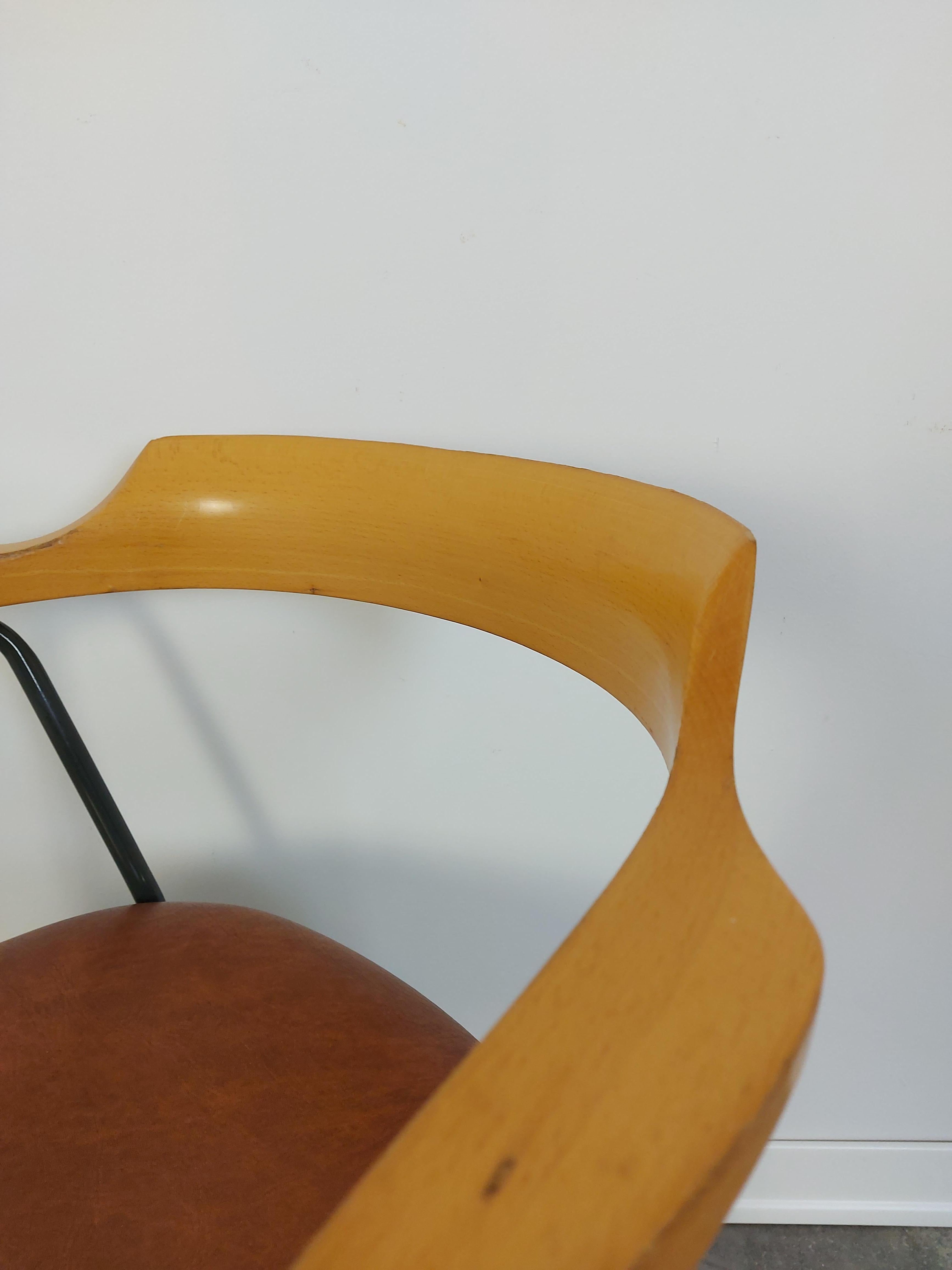 Metal Armrest Chair Nr 4455, 1970s For Sale