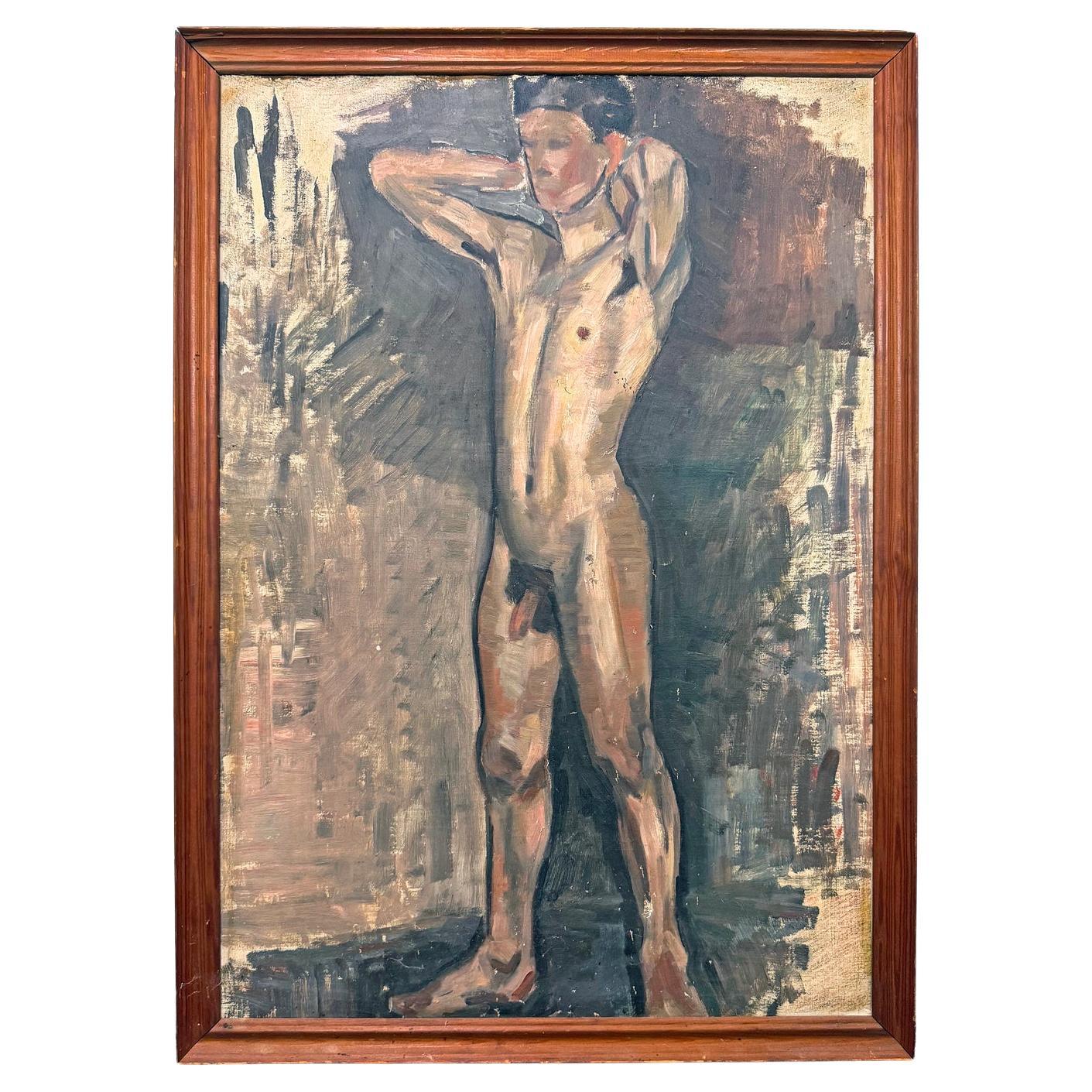 "Braccia alzate", sorprendente ritratto di giovane uomo nudo di Jarl, Danimarca