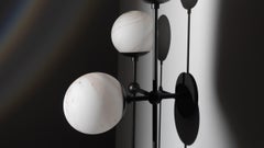 Armstrong 4L Wall Sconce, Brass and Glass Contemporary Design, Europe by Schwung