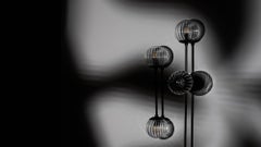Armstrong 6L Brass and Glass Flush Mount Light, Contemporary Design by Schwung