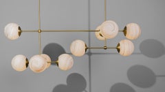 Armstrong Linear Chandelier in Brass & Glass, Contemporary Design by Schwung